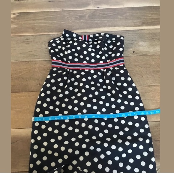 Anthropologie polka dot fit sheath front bow 4 - Picture 4 of 8